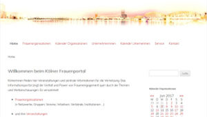 Kölner Frauenportal mit Kalender: Frauennetzwerke und Unternehmerinnen aus Köln und Umgebung